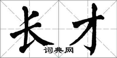 翁闓運長才楷書怎么寫