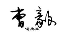 朱錫榮曹毅草書個性簽名怎么寫