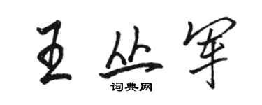 駱恆光王叢軍行書個性簽名怎么寫