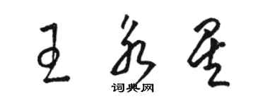 駱恆光王永星草書個性簽名怎么寫