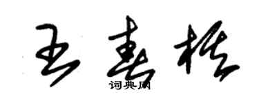 朱錫榮王春棋草書個性簽名怎么寫