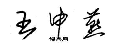 朱錫榮王申燕草書個性簽名怎么寫