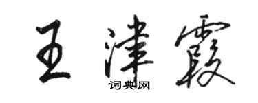 駱恆光王津霞行書個性簽名怎么寫