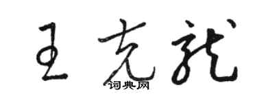 駱恆光王克龍草書個性簽名怎么寫