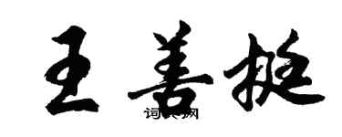 胡問遂王善挺行書個性簽名怎么寫