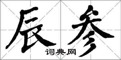 翁闓運辰參楷書怎么寫