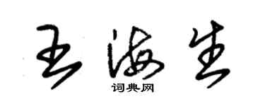 朱錫榮王海生草書個性簽名怎么寫