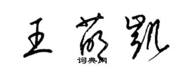 梁錦英王萌凱草書個性簽名怎么寫