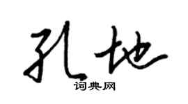 王正良孔地行書個性簽名怎么寫