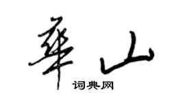 王正良華山行書個性簽名怎么寫