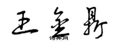 曾慶福王金鼎草書個性簽名怎么寫