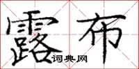龐中華露布楷書怎么寫