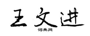 曾慶福王文進行書個性簽名怎么寫