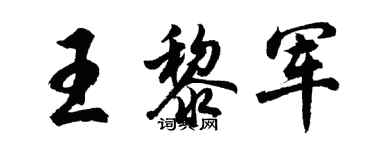 胡問遂王黎軍行書個性簽名怎么寫