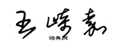 朱錫榮王崎嘉草書個性簽名怎么寫