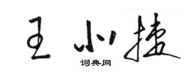 駱恆光王北捷草書個性簽名怎么寫