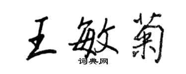 王正良王敏菊行書個性簽名怎么寫