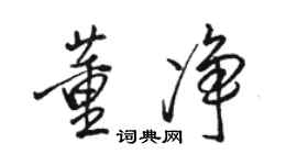 駱恆光董淨行書個性簽名怎么寫