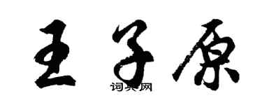 胡問遂王子原行書個性簽名怎么寫