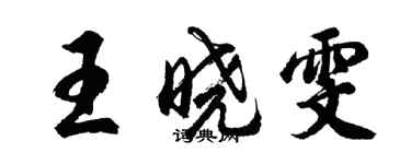 胡問遂王曉雯行書個性簽名怎么寫