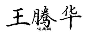 丁謙王騰華楷書個性簽名怎么寫