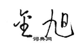 駱恆光金旭草書個性簽名怎么寫