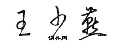 駱恆光王少燕草書個性簽名怎么寫