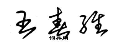 朱錫榮王春維草書個性簽名怎么寫