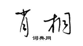 梁錦英肖桐草書個性簽名怎么寫