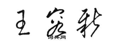 駱恆光王容新草書個性簽名怎么寫