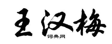 胡問遂王漢梅行書個性簽名怎么寫