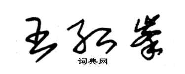 朱錫榮王紅峰草書個性簽名怎么寫