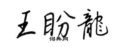 王正良王盼龍行書個性簽名怎么寫