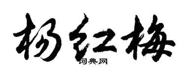 胡問遂楊紅梅行書個性簽名怎么寫