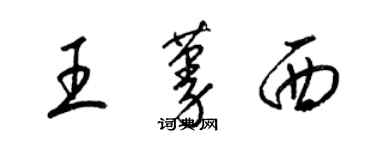 梁錦英王蔓西草書個性簽名怎么寫