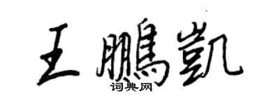 王正良王鵬凱行書個性簽名怎么寫
