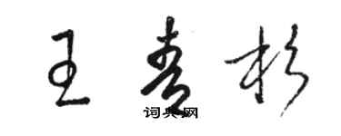 駱恆光王青杉草書個性簽名怎么寫