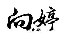 胡問遂向婷行書個性簽名怎么寫