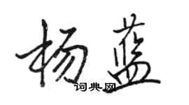 駱恆光楊藍行書個性簽名怎么寫