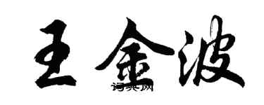 胡問遂王金波行書個性簽名怎么寫