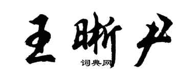 胡問遂王晰尹行書個性簽名怎么寫