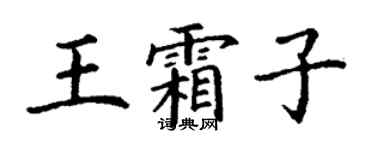 丁謙王霜子楷書個性簽名怎么寫