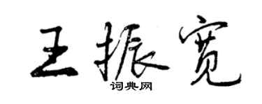 曾慶福王振寬行書個性簽名怎么寫