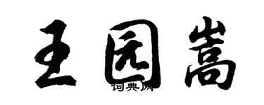 胡問遂王園嵩行書個性簽名怎么寫