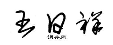 朱錫榮王日祥草書個性簽名怎么寫