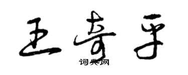 曾慶福王奇平草書個性簽名怎么寫