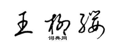 梁錦英王柳纓草書個性簽名怎么寫