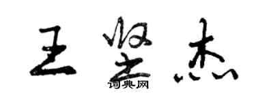 曾慶福王堅傑行書個性簽名怎么寫