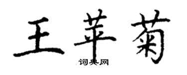 丁謙王苹菊楷書個性簽名怎么寫