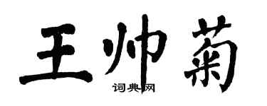翁闓運王帥菊楷書個性簽名怎么寫
